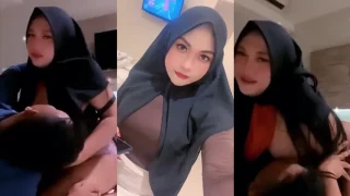 Bokep Indo Pacar Kenyot Susu Hijab Toge